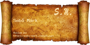 Sebő Márk névjegykártya